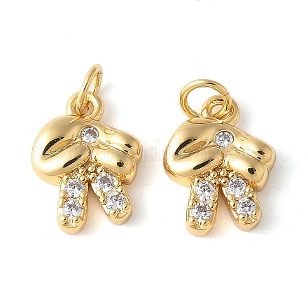 Латунные микропаве прозрачные подвески с фианитом KK-H449-84A-G-RS-1