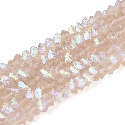 Матовые прозрачные стеклянные бусины GLAA-N054-4mm-03-1