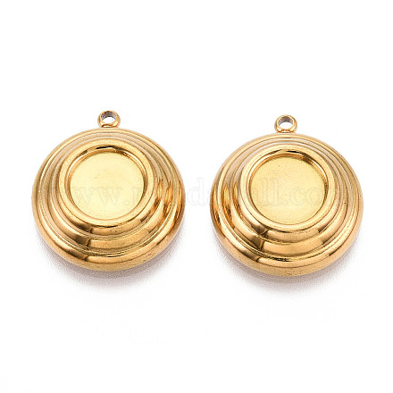 Оправы для подвесок из нержавеющей стали 304 в виде кабошонов STAS-T065-84G-1