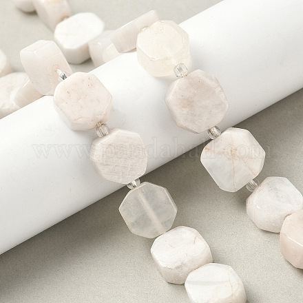 Натуральный белый лунный камень бисер пряди G-I394-D25-1