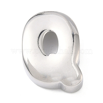 Латунные бусины с инициалами&nbsp;KK-B167-27P-01Q-1