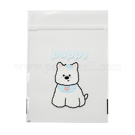 Прямоугольные пластиковые подарочные пакеты с замком-молнией OPP-Q008-01A-02-1