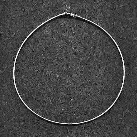 Не тускнеющие повседневные ожерелья-чокеры из нержавеющей стали 304 X-STAS-O037-02P-1