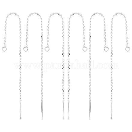 3 пара 925 серебряных сережек-гвоздиков STER-BBC0001-42-1