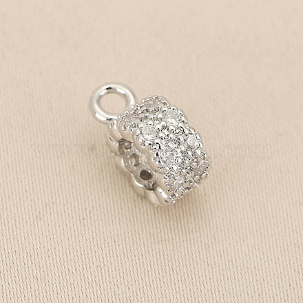 Латунные поручни из кубического циркония с микропаве KK-WH0096-02F-P-1