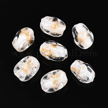 Ручной работы золотые и серебряные шарики фольги стекла FOIL-N030-02I-1