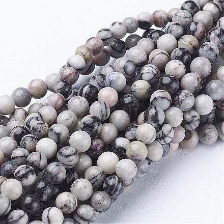 15 дюйм черного шелкового камня / пряди чистого камня GSR4mmC137-1