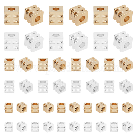 140шт 6 стиля латунные бусины KK-PH0003-90-1