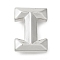 Rack Plating Brass Pendants, Long-Lasting Plated, Cadmium Free & Lead Free, Letter A~Z Charms, Letter I, 17.5x13x5.5mm, Hole: 3.5x2mm