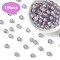 100Pcs Transparent Crackle Glass Bead Strands, Round, Medium Purple, 7~7.5x8.2mm, Hole: 1.4mm