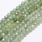 Natural Green Aventurine Beads Strands, Faceted, Round, 10mm, Hole: 1mm, about 37pcs/strand, 14.9 inch~15.1 inch