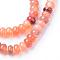 Natural Carnelian Bead Strands, Rondelle, 6x4mm, Hole: 1mm, about 95~98pcs/strand, 14.17~14.96 inch