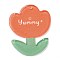 Acrylic Pendants, Flower, Dark Orange, 39.5x31x2mm, Hole: 1.5mm