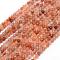 Natural Sunstone Beads Strands, Faceted, Round, 2mm, Hole: 0.5mm, about 150pcs/strand, 15.35 inch(39cm)