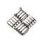 Non-Tarnish 304 Stainless Steel Pendants, Rhombus Charm, Stainless Steel Color, 43x40.5x3.5mm, Hole: 2mm