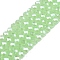 Electroplate Glass Beads Strands, Imitation Jade Beads, Pearl Luster Plated, Faceted, Rondelle, Light Green, 4x3mm, Hole: 0.4mm, about 105~110pcs/strand, 38~39cm