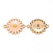 Alloy Enamel Link Connectors, Flower, PeachPuff, 19x23.5x2mm, Hole: 1.2mm