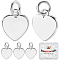 20Pcs Brass Pendants, Long-Lasting Plated, Heart, 12x9.5x1.5mm, Hole: 3mm