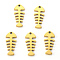 PVD Vacuum Plating 304 Stainless Steel Pendants, Laser Cut, Fishbone, Real 18K Gold Plated, 16x7x1mm, Hole: 1.2mm