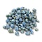 Opaque Acrylic Beads, Golden Metal Enlaced, Mixed Shapes, Steel Blue, 10.5~20x7~20x5~9mm, Hole: 1.2~2mm, about 462pcs/500g