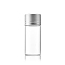 Clear Glass Bottles Bead Containers, Screw Top Bead Storage Tubes with Aluminum Cap, Column, Silver, 2.2x5cm, Capacity: 10ml(0.34fl. oz)