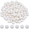 100Pcs Octagon Sealing Wax Particles, for Retro Seal Stamp, Floral White, 9mm