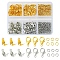 DIY Jewelry Findings Making Kit, Including Zinc Alloy Lobster Claw Clasps, Iron Bead Tips, Brass Bead Tips, 304 Stainless Steel Open Jump Rings, Platinum & Golden