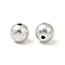 UV Plating CCB Plastic Beads, Texture, Round, Silver, 8x7.5mm, Hole: 1.5mm