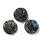 Natural Labradorite Cabochons, Flat Round, 31~33x8.5~10.5mm