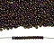 TOHO Demi Round Seed Beads, Japanese Seed Beads, Metallic Colours, (85) Metallic Iris Purple, 8/0, 3x1.15mm, about 33500pcs/pound(450g)