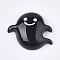 Resin Cabochons, Ghost, Halloween, Black, 22x25x7mm