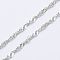 925 Sterling Silver Rope Chains Necklaces, Rhodium Plated, with Spring Ring Clasps, Platinum, 20.00 inch(50.8cm)