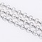 Iron Rolo Chains, Belcher Chain, Unwelded, Platinum Color, with Spool, Nickel Free, Link: 5mm in diameter, 1.5mm thick, about 164.04 Feet(50m)/roll