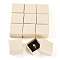 Square Paper Storage Gift Boxes, Jewelry Gift Packaging Case for Wedding Party Supplies, Beige, 5.15x5.15x3cm