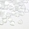 Cat Eye Cabochons, Heart, White, 4x4x2mm