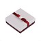 Rectangle Jewelry Set Cardboard Boxes, with Sponge and Ribbon, White, 9x9x3cm