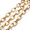Ion Plating(IP) 304 Stainless Steel Cable Chains, Unwelded, with Spool, Flat Oval, Golden, 17.5x11.5x2mm, about 16.40 Feet(5m)/Roll