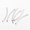 Brass Tube Beads, Curved, Platinum, 35x2mm, Hole: 1mm