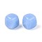 Opaque Acrylic Beads, Square, Cornflower Blue, 17x16x16mm, Hole: 2.7mm