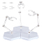 Plastic Action Figure Displays Sets, with Hexagon Base, White, 21.5x11.5x17cm