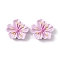 Resin Cabochons, Flower, Plum, 27x29.5x7.5mm