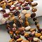 Natural Mookaite Beads Strands, Teardrop, Top Drilled, with Seed Beads, 10~28x8~12x4~8mm, Hole: 0.9mm, about 42~44pcs/strand, 15.16''~15.55''(38.5~39.5cm)
