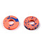 Handmade Polymer Clay Beads, Disc/Flat Round, Heishi Beads, Tomato, 6x1mm, Hole: 2mm, about 23500pcs/1000g