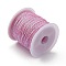 12-Ply Polyester Cords, Round, Pearl Pink, 0.8mm, about 27.34 Yards(25m)/Roll