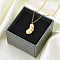 Ion Plating(IP) 304 Stainless Steel Pendant Necklace, Real 14K Gold Plated, 16.14 inch(41cm)