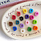 Opaque Acrylic European Beads, Large Hole Beads, Mixed Color, Letter D, 20.5x17.5x13.6mm, Hole: 6.3mm, 138~252pcs/500g