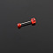 Dice 316L Surgical Stainless Steel with Acrylic Tongue Rings, Stainless Steel Color, Red, Bar Length: 7/16