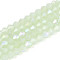 Imitation Jade Electroplate Glass Beads Strands, AB Color Plated, Faceted, Bicone, Honeydew, 4x4mm, Hole: 0.8mm, about 80~85pcs/strand, 30~32cm