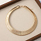 Alloy Wide Choker Necklaces for Women, Golden, 19.69 inch(50cm)
