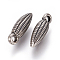 CCB Plastic Pendants, Maize, Antique Silver, 17x5x5.5mm, Hole: 2mm